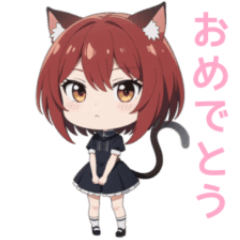 [LINEスタンプ] AI猫耳少女スタンプ