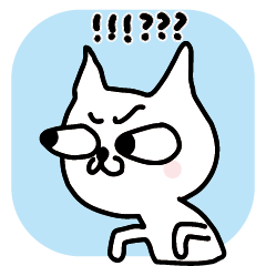 [LINEスタンプ] かわいい白猫 日本語 日本語3