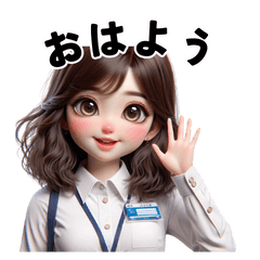 [LINEスタンプ] とっても可愛い会社員(おはよう)の画像（メイン）