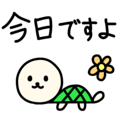 [LINEスタンプ] 明日です いぬかめ