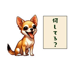 [LINEスタンプ] チワワくんの「いま何してる？」