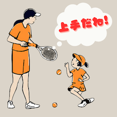 [LINEスタンプ] テニス女子の日常