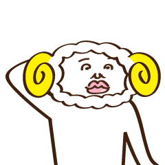 [LINEスタンプ] 何とも言えない顔の羊