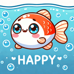 [LINEスタンプ] かわいい白い魚のスタンプの画像（メイン）