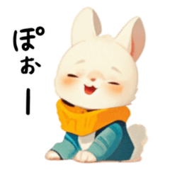 [LINEスタンプ] かわいいうさぎの一言