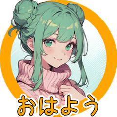 [LINEスタンプ] コーラル、シニョンパン、セーター