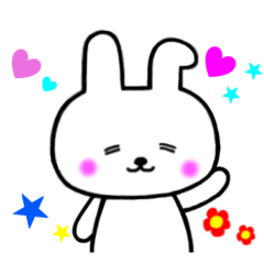 [LINEスタンプ] 白うさぎとくまの着せ替えスタンプ♡