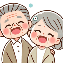 [LINEスタンプ] おじいちゃんおばあちゃんの日常スタンプの画像（メイン）