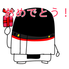 [LINEスタンプ] 赤い電車 リメイク版