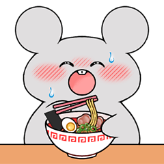 [LINEスタンプ] くいしんぼうねずみ 2