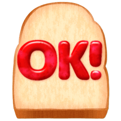 [LINEスタンプ] リアルでシンプルなジャムパンBIGスタンプ
