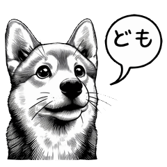 [LINEスタンプ] 柴犬の一言1