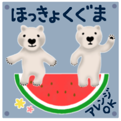 [LINEスタンプ] 【夏】ほっきょくぐま☆アレンジスタンプ