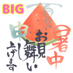 [LINEスタンプ] 【BIGスタンプ】夏の挨拶♡絵はがき風の画像（メイン）