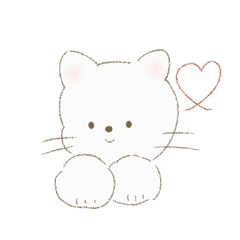 [LINEスタンプ] 組み合わせて 白ねこちゃんのやさしい毎日