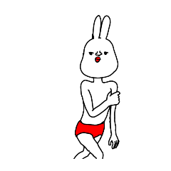 [LINEスタンプ] うざっ顔のうさぎ君