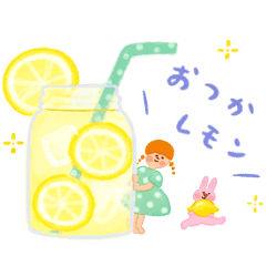 [LINEスタンプ] ほっこりやさしい毎日言葉11♡夏sweets