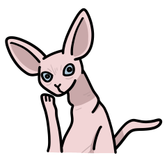 [LINEスタンプ] 毛のない猫スフィンクス
