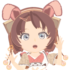 [LINEスタンプ] うさみみ巫女