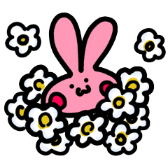 [LINEスタンプ] みみよりふれんず 《うさぎ》