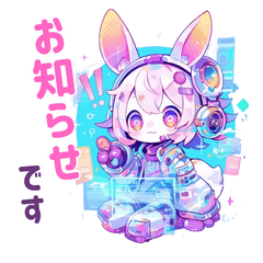 [LINEスタンプ] オープンチャットスタンプ -AIうさぎ-