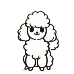 [LINEスタンプ] かんたんプードルちゃん アレンジver