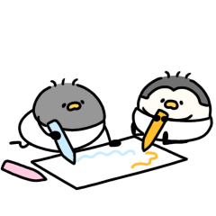 [LINEスタンプ] へんてこなべびペンギンの画像（メイン）