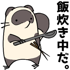 [LINEスタンプ] なんかしてる てぬきのたぬき