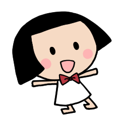 [LINEスタンプ] リボンのかわいい女の子