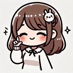 [LINEスタンプ] かわいいうなずく女の子スタンプ