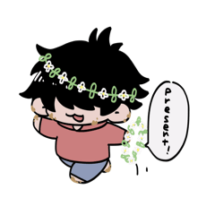 [LINEスタンプ] 前髪が長いあの子