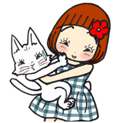 [LINEスタンプ] ひま子ちゃん632今何してる？スタンプ。の画像（メイン）