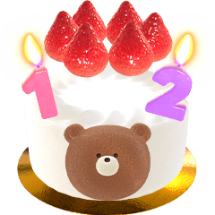 [LINEスタンプ] アレンジ！誕生日ケーキ