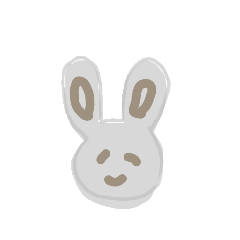 [LINEスタンプ] ぽわりんうさぎ