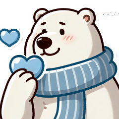 [LINEスタンプ] シロクマのハートフルな日々