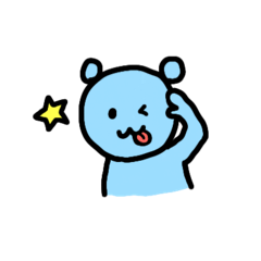 [LINEスタンプ] 水色くまのでんわくん(2024)