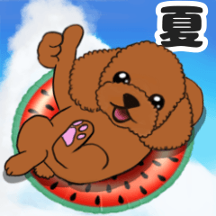 [LINEスタンプ] 濃いめブラウントイプのジャスミン 夏