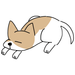 [LINEスタンプ] ゆっくりな犬スタンプ