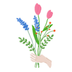 [LINEスタンプ] あなたに花束を。
