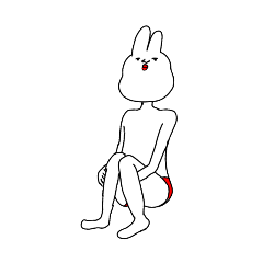 [LINEスタンプ] うざっ顔のうさぎ君②