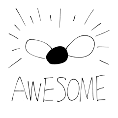 [LINEスタンプ] Fly is AWESOME