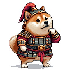 [LINEスタンプ] 三国志にあこがれるふとっちょ柴犬