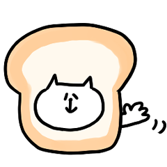 [LINEスタンプ] biepo いつでも使える食パンとニャンスの画像（メイン）