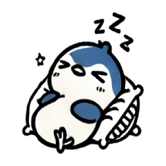 [LINEスタンプ] 休日に使える怠けたオオルリ7