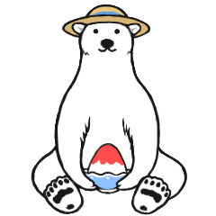 [LINEスタンプ] 夏のシロクマさん