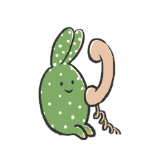 [LINEスタンプ] サボテンうさ坊と仲間たち