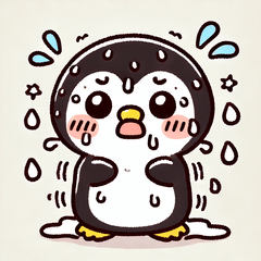 [LINEスタンプ] 暑さに参ったペンギン