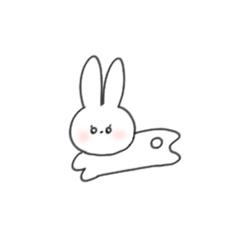 [LINEスタンプ] しろいうさぎってかわいいよね