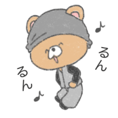 [LINEスタンプ] 作業着のくま