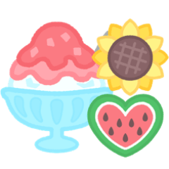 [LINEスタンプ] 夏・トロピカル♪もこもこスタンプデコ